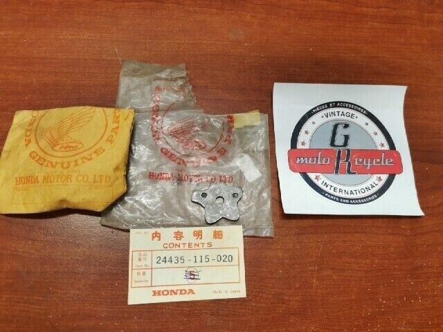 NOS Honda CB125T CB50 CY50 XL75 GEARSHIFT DRUM STOPPER PLATE 24435-115-020 H86