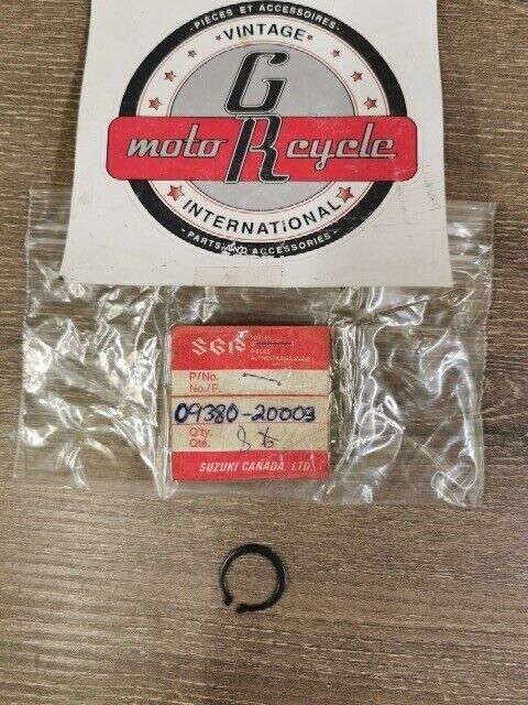 NOS SUZUKI A100 B100 RM100 RM125 RV125 RV125 RV90 TC125 CIRCLIP 09380-20003 S58