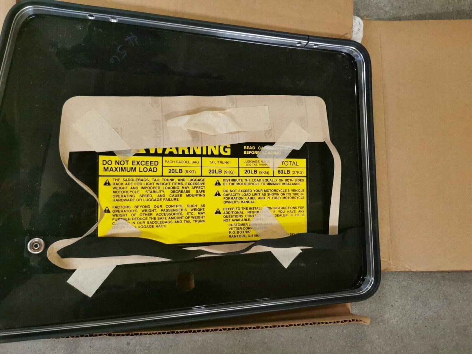 NOS VETTER SADDLE BAG COVER KIT LEFT RIGHT J22