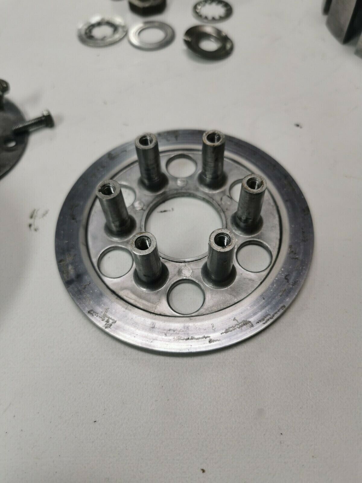 Kawasaki KX125 1980 complete clutch basket hub pressure plate 13081-1060
