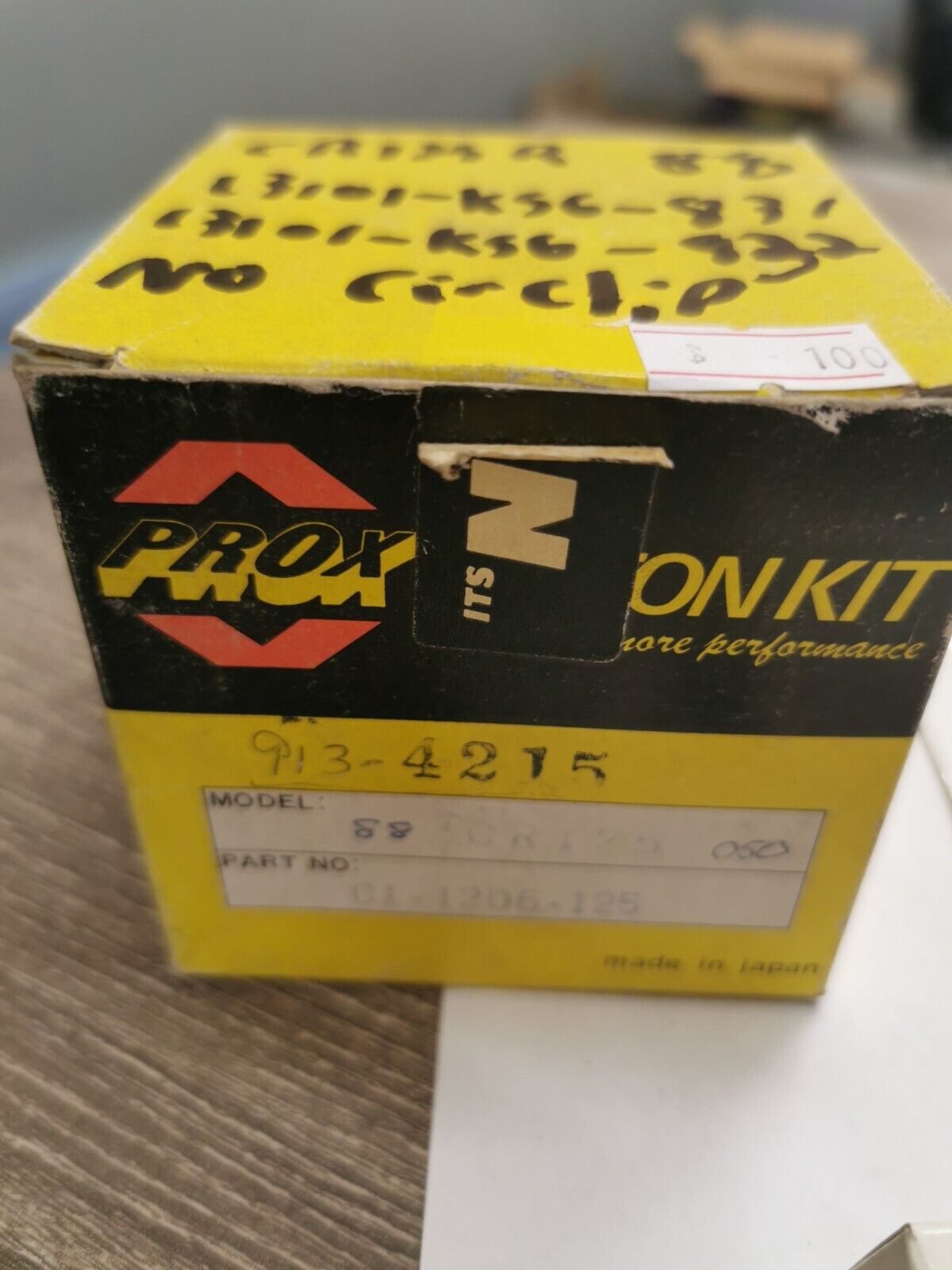 NOS PROX HONDA CR125R 1988 PISTON SET 1.25 NO CIRCLIP 913-4215 J20