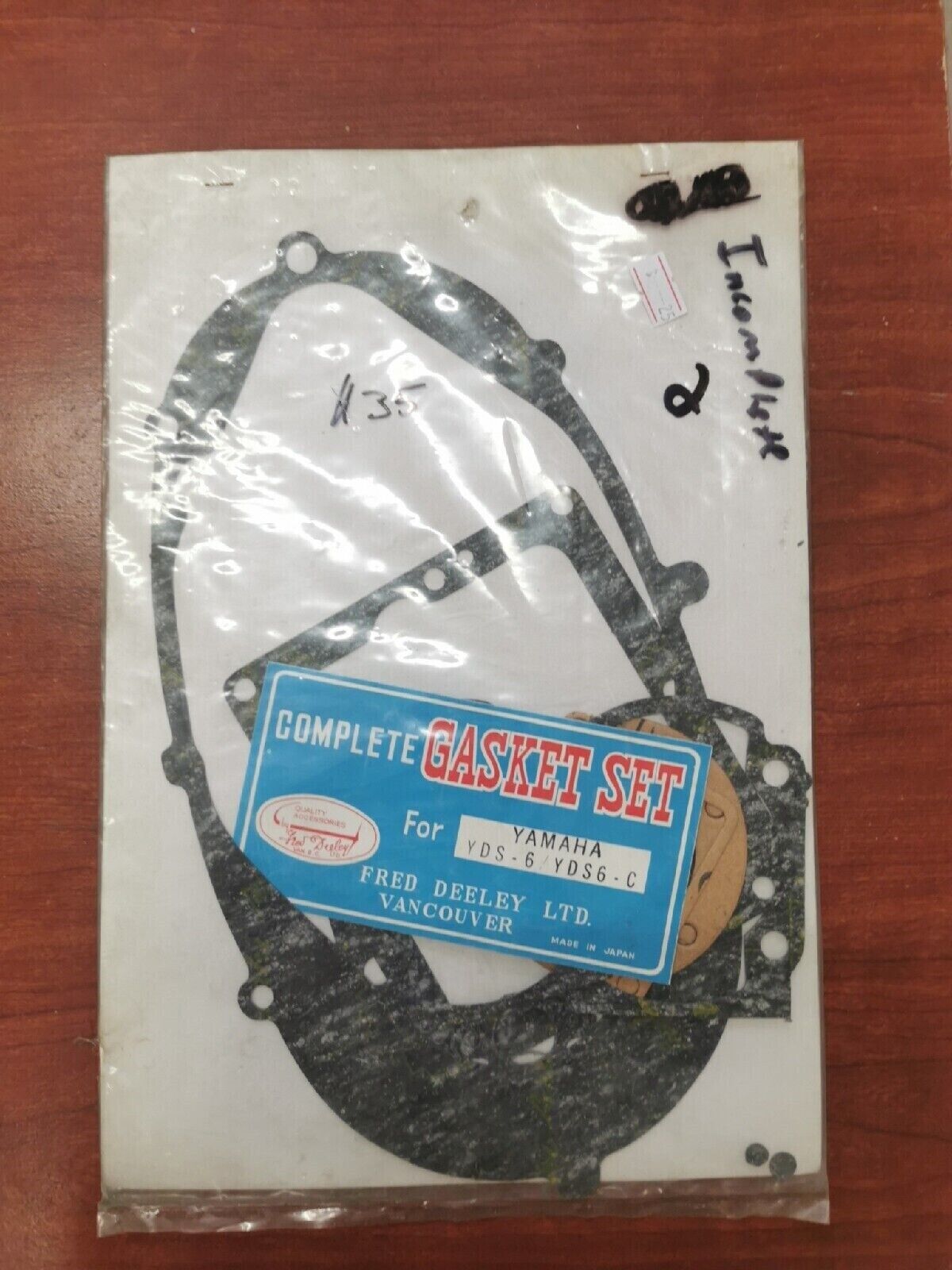 NOS Yamaha YDS6 YDS6C INCOMPLETE GASKET KIT SET 2 Y74