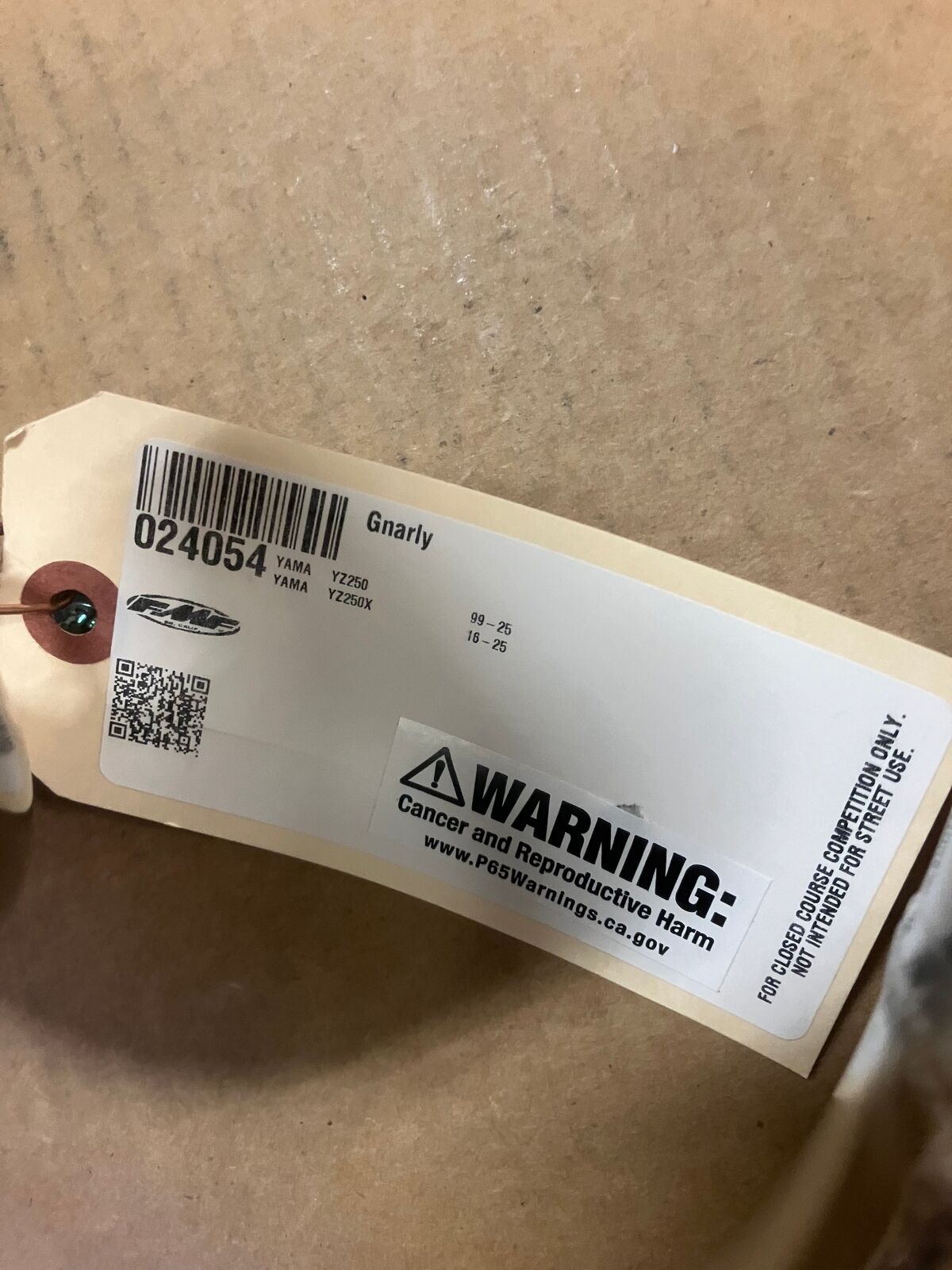 PARTS CANADA 1999 - 2025 YZ250 GNARLY PIPE FMF 024054 1820-0173