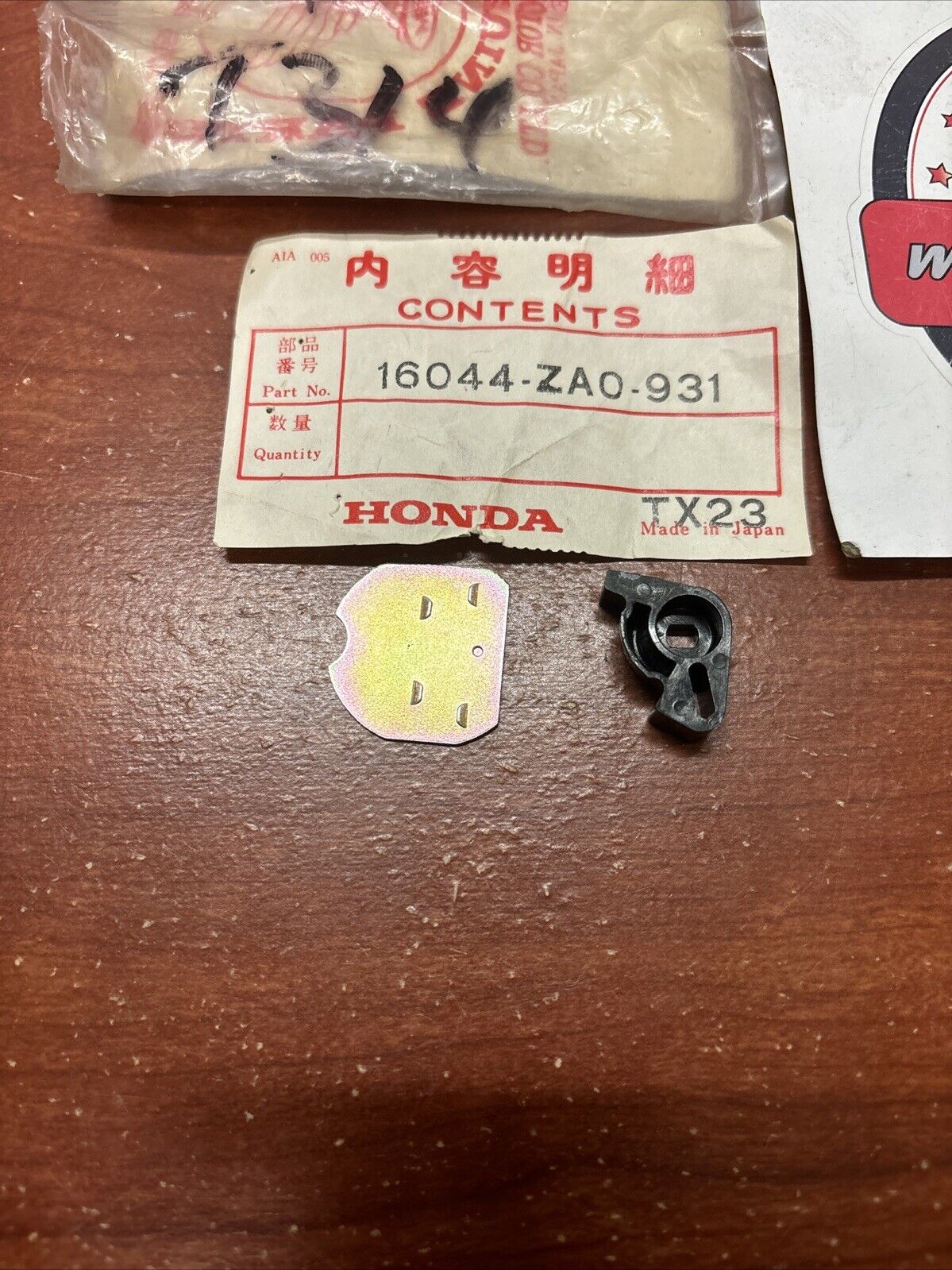 NOS Honda ES6500 GX360 CHOKE SET INCOMPLETE 16044-ZA0-931 SUB 16044-ZA0-932 H182