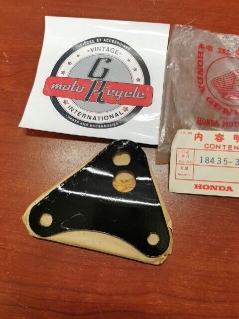 NOS Honda CB500 K0 K1 K2 P CB550 LEFT MUFFLER BRACKET A SUB. 18435-323-020 H71