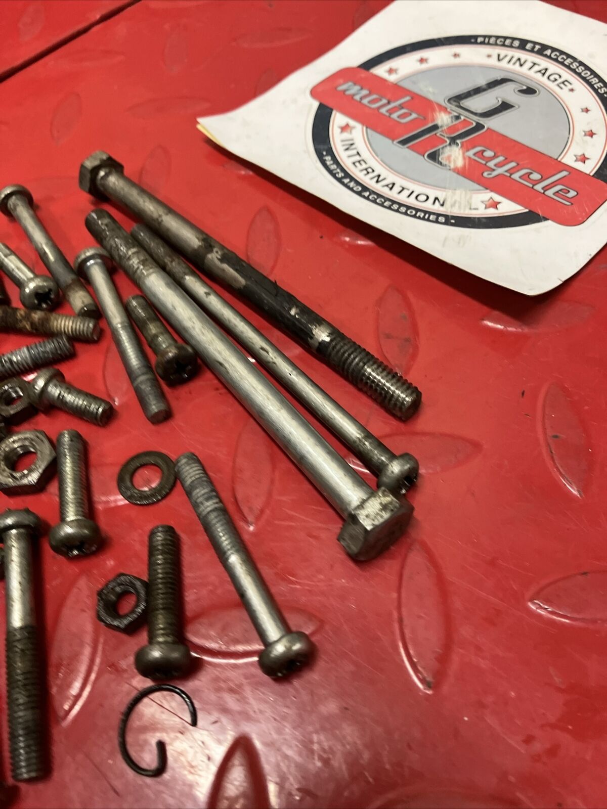 Yamaha LB50 1975 1F1 Chappy 50 engine motor crankcase cover bolt hardware