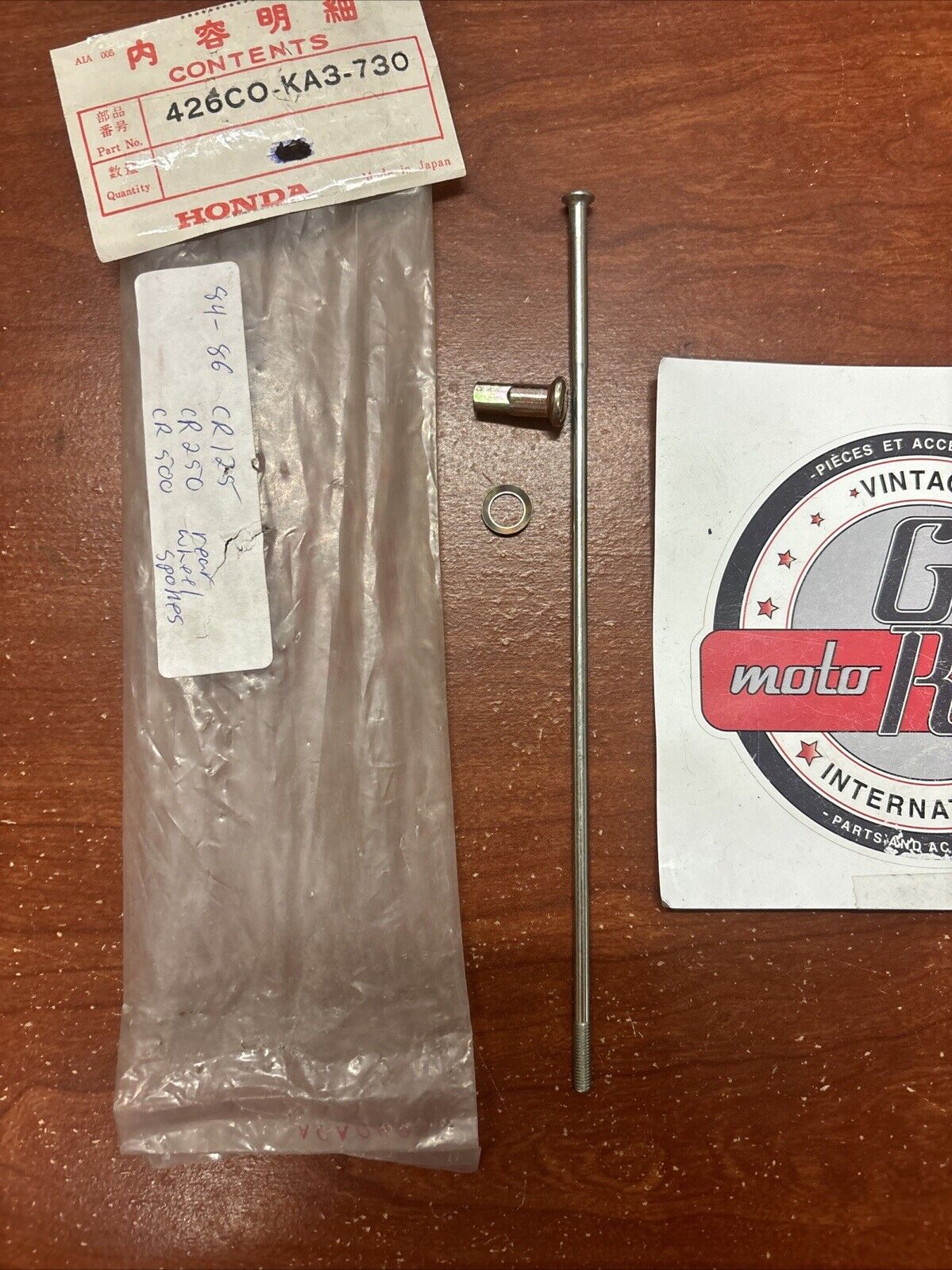 NOS Honda 1984 CR125R CR250R CR500R REAR WHEEL SPOKE SET A 426C0-KA3-730 H139