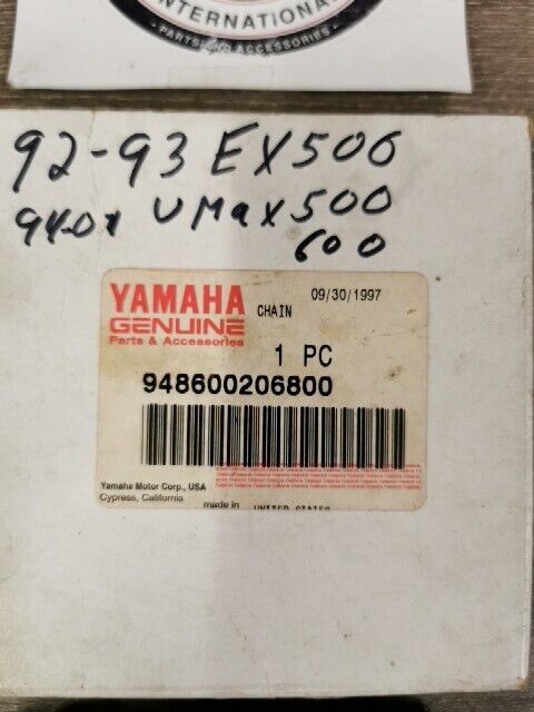 NOS YAMAHA VX700ERG SX500 VT700F SX500R VT600C CHAIN 68L 94860-02068-00 Y108