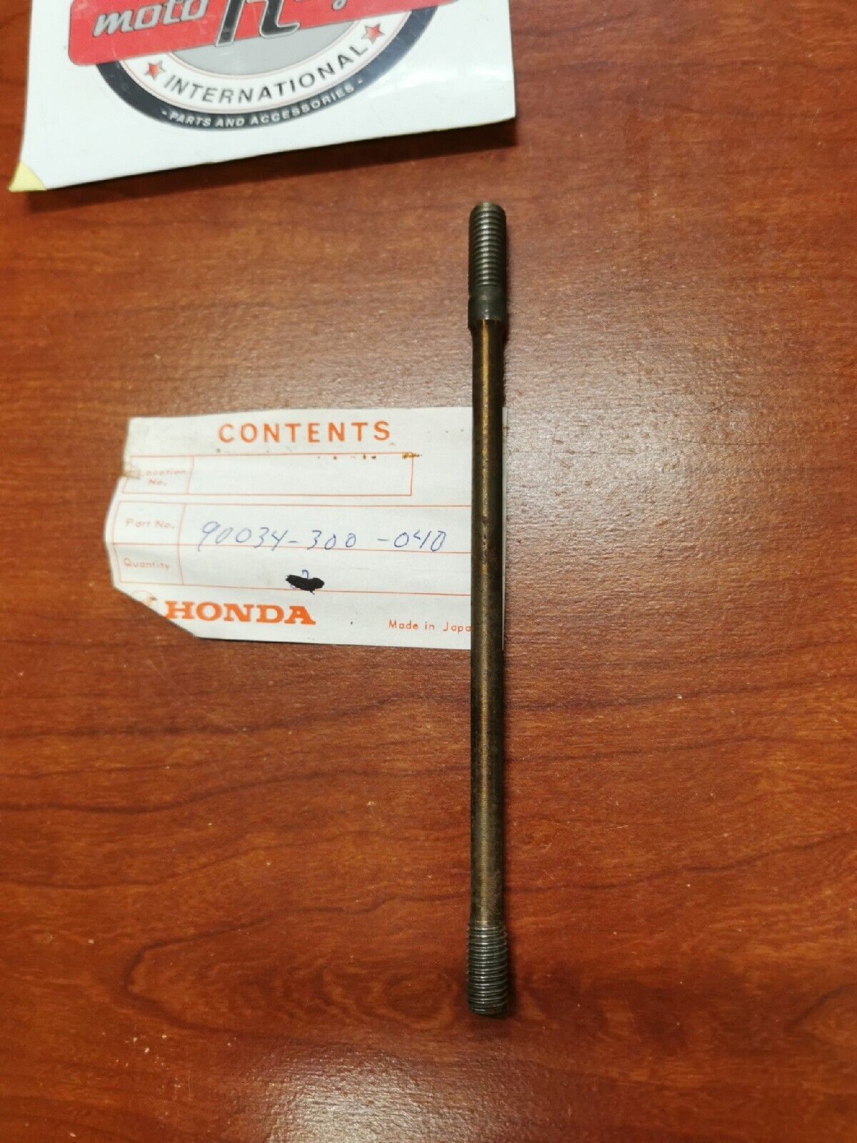 NOS Honda CB750K F A BOLT B, CYLINDER STUD 90034-300-040 H33