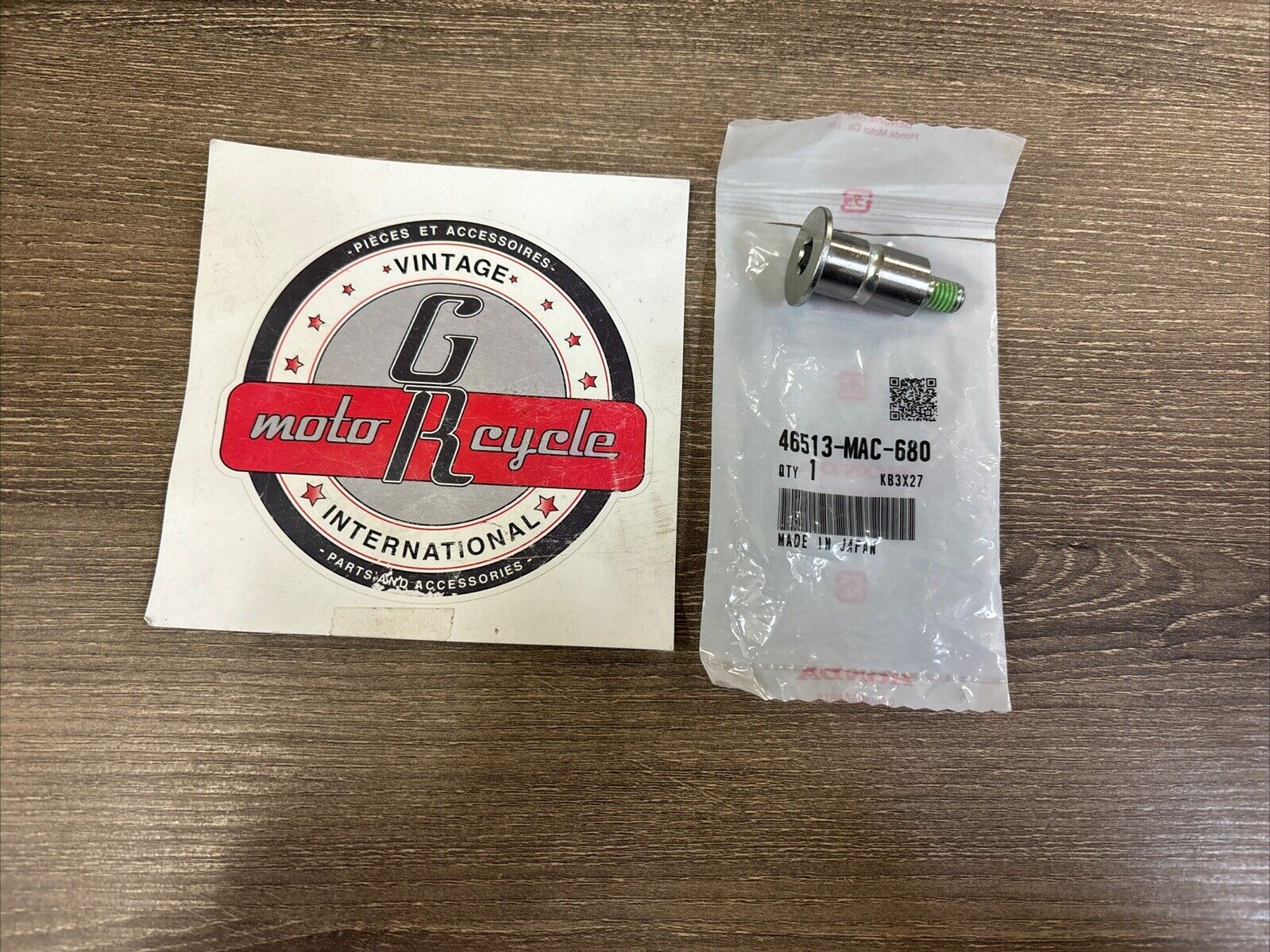 NOS Honda CR500R CR80R CR85R CR85RB BRAKE PIVOT SHAFT 46513-MAC-680 H138