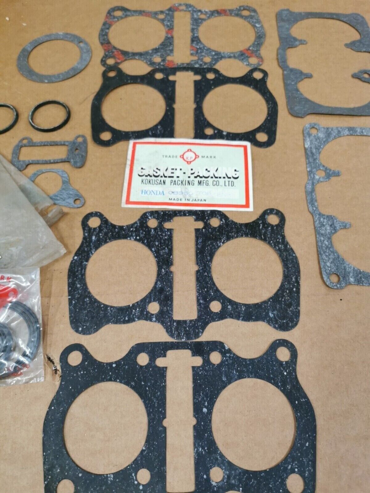 NOS TRADE MARK HONDA CB350 TOP END GASKET KIT INCOMPLETE SET J49