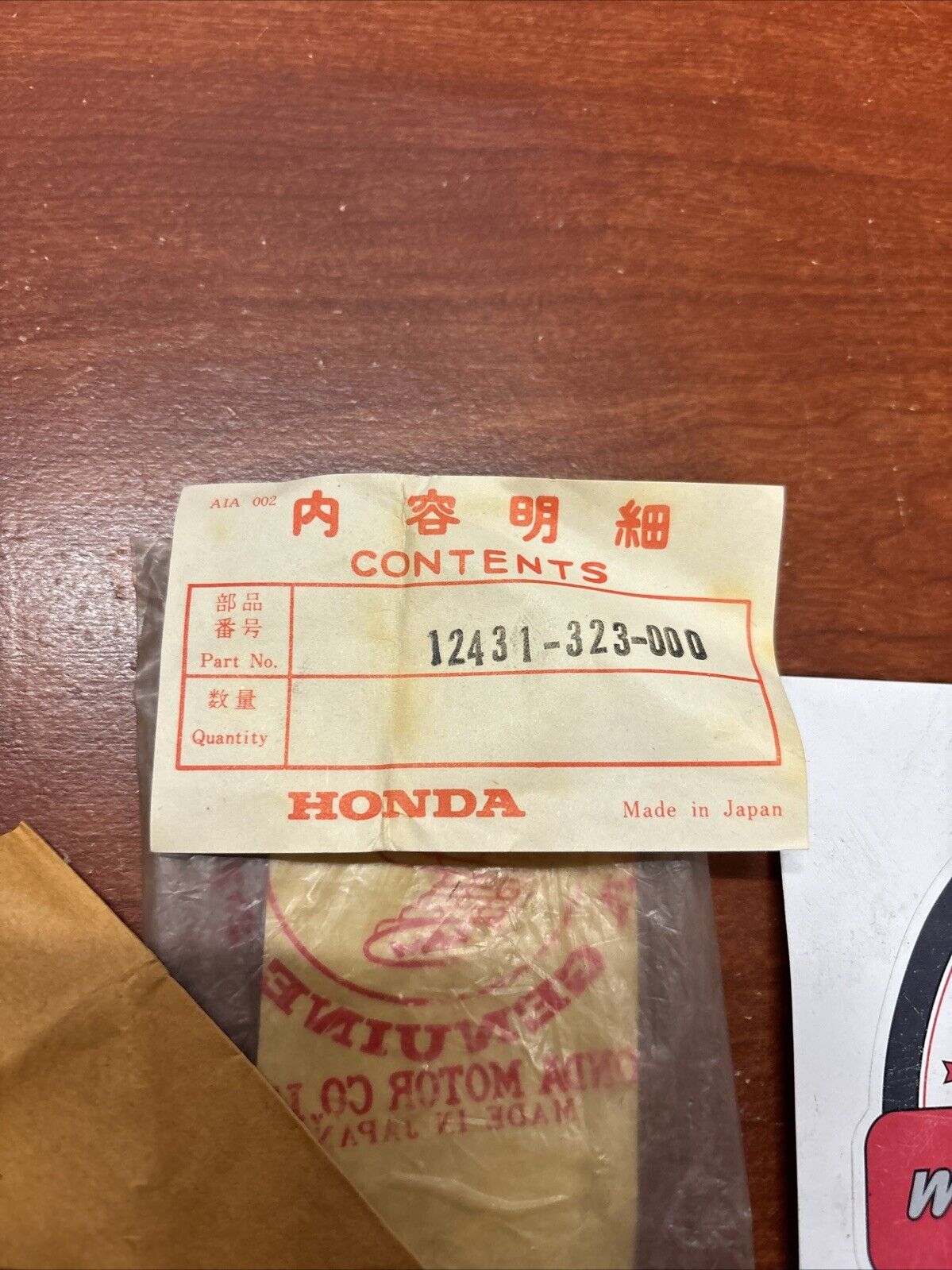 NOS Honda CB500 K0-K3 CB550 K0-K3 F-F2 TACHOMETER GEAR 12431-323-000 H161