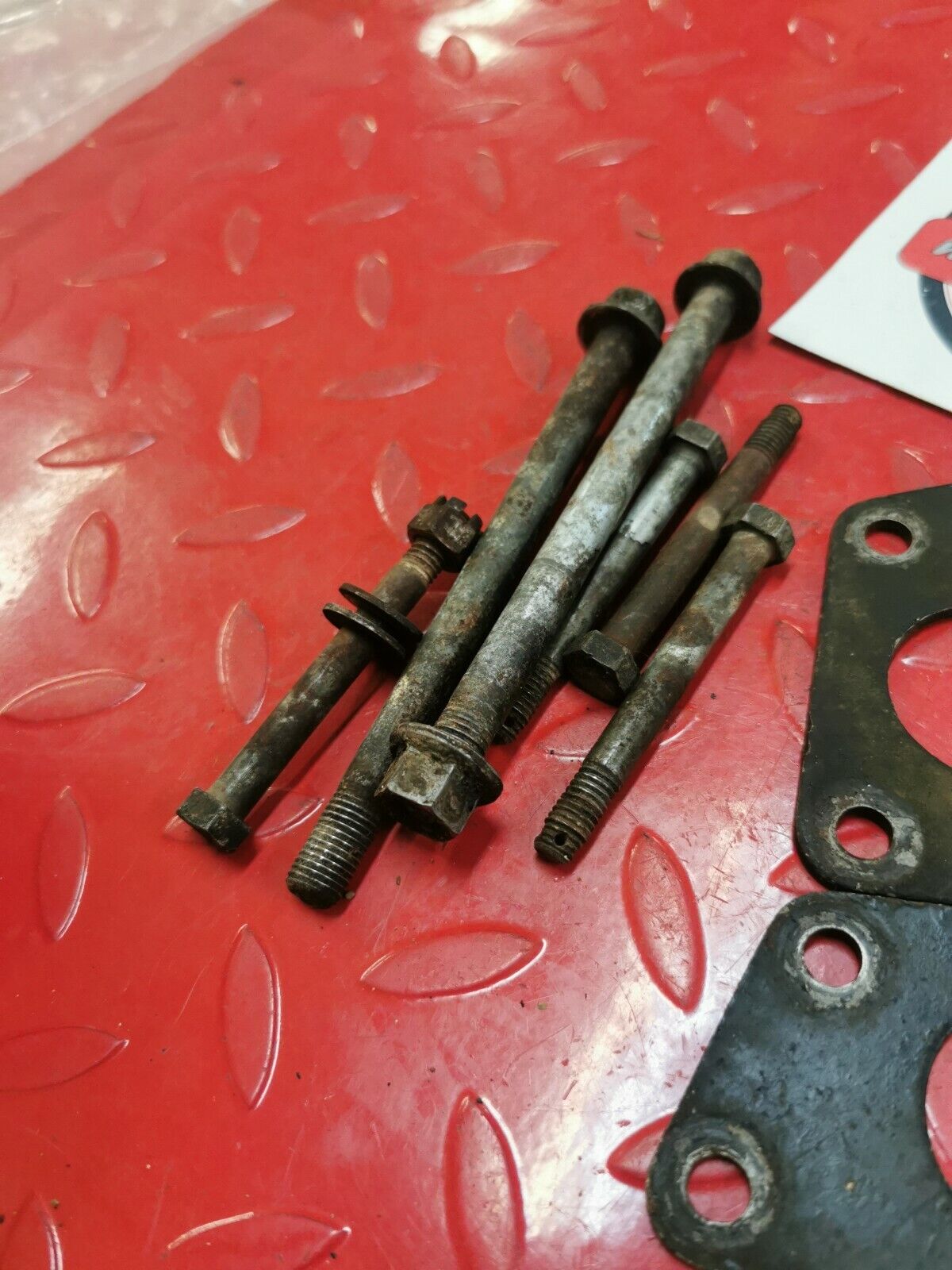 Honda MT250 1975 Engine motor hanger mounting mount bolt plate hardware CR250M