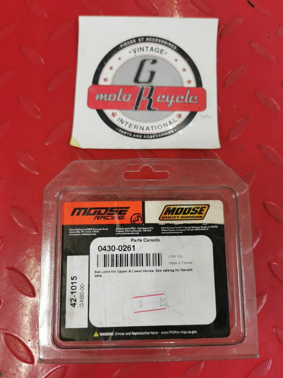 NOS MOOSE RACING HONDA TRX450 TRX500 Ball Joint Kit Upper Lower  42-1015 J13