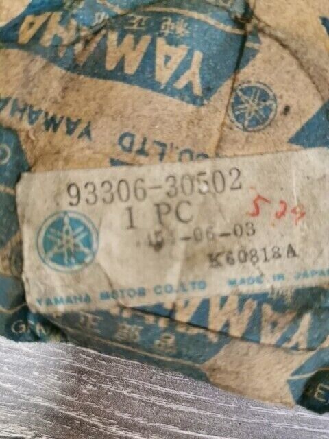 NOS YAMAHA TD2 YM1S TD1B YDS3 TD2B DS6C BEARING 93306-30502-00 Y131