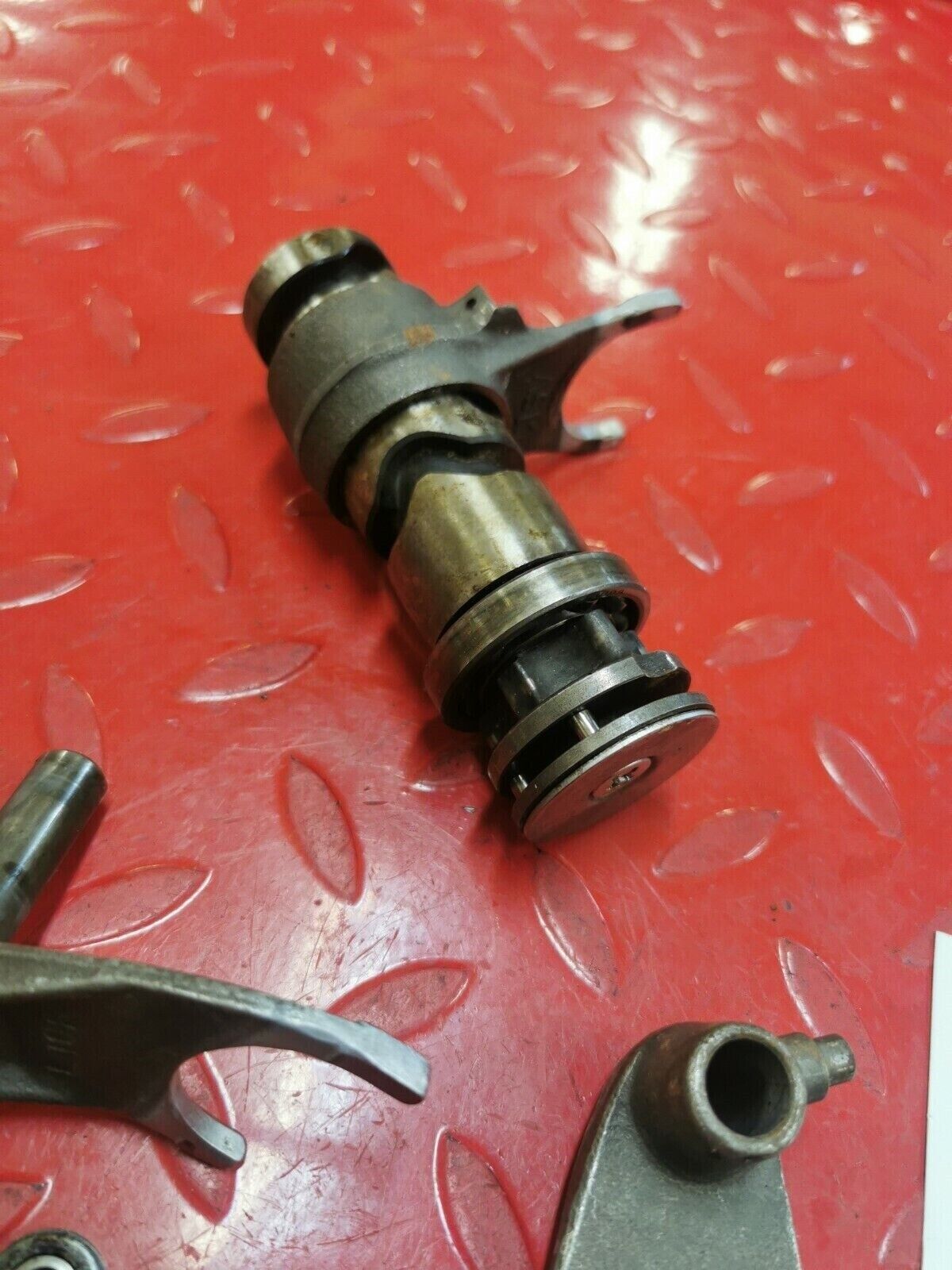 Honda MT250 1975 transmission gearshift gear shift drum cam forks 24301-357-030