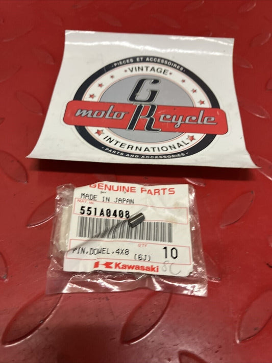 NOS KAWASAKI DOWEL PIN 4X8 551A0408 K13
