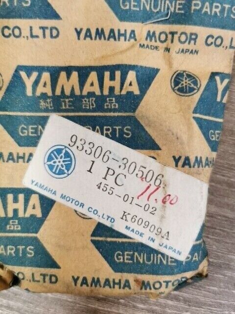 NOS YAMAHA YFZ350P XJ600SHC YFZ350L FJ600N XS400F BEARING 93306-30506-00 Y131