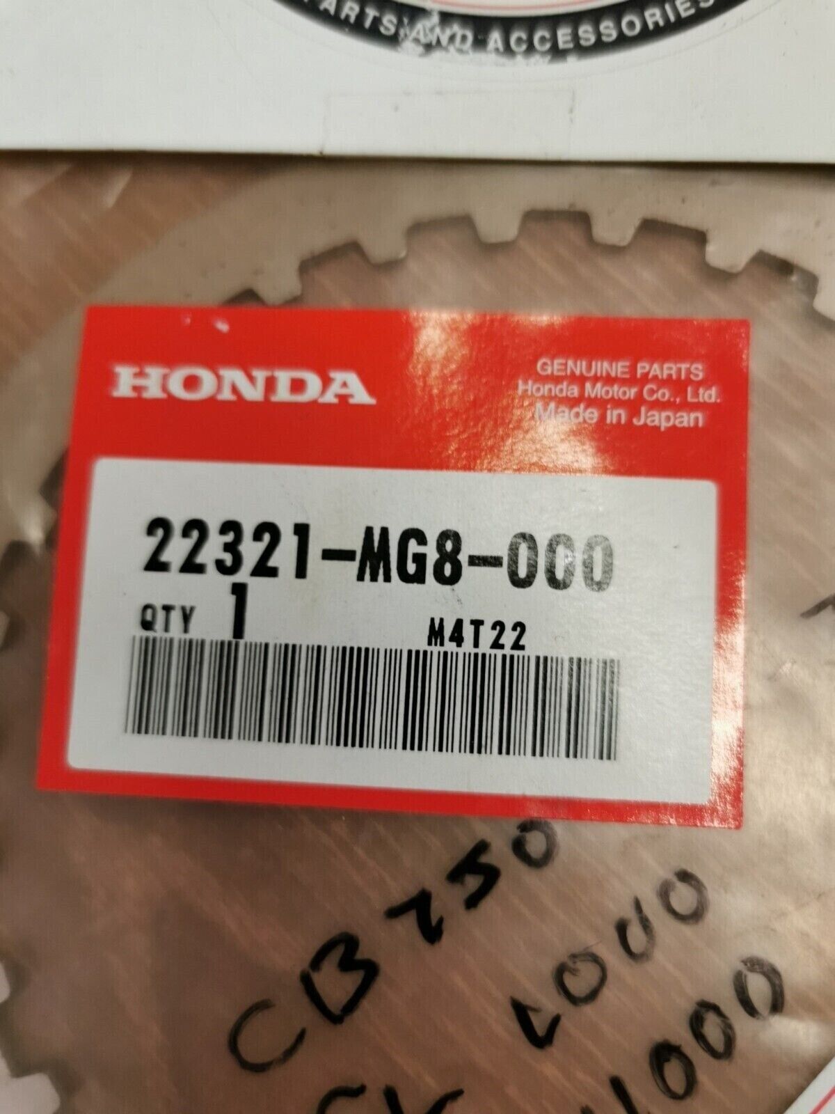 NOS HONDA CB750 VT1100 CLUTCH PLATE 22321-MG8-000 H57