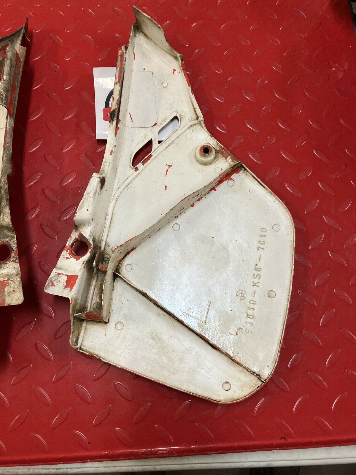 Honda CR125R 1988 left right side cover panel CR500R 83520-KS6-700ZE