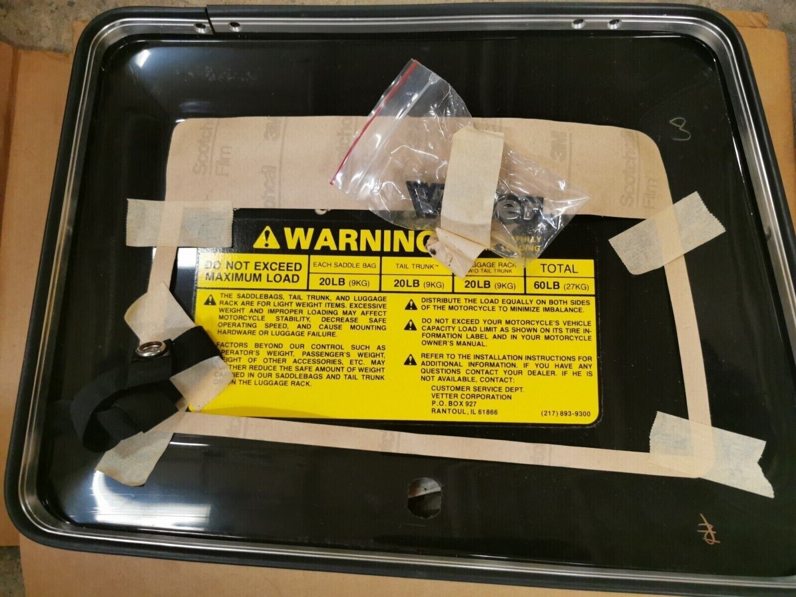 NOS VETTER SADDLE BAG COVER KIT LEFT RIGHT J22