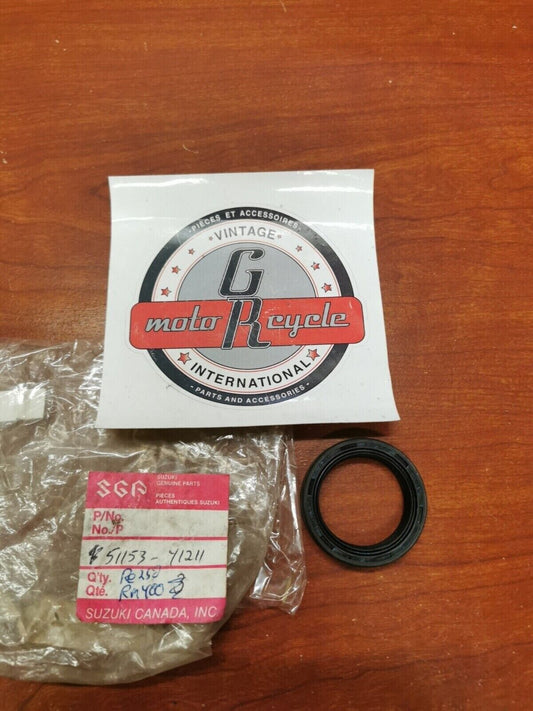 NOS Suzuki FORK OIL SEAL 51153-41211 SUB. 51153-16730 S17