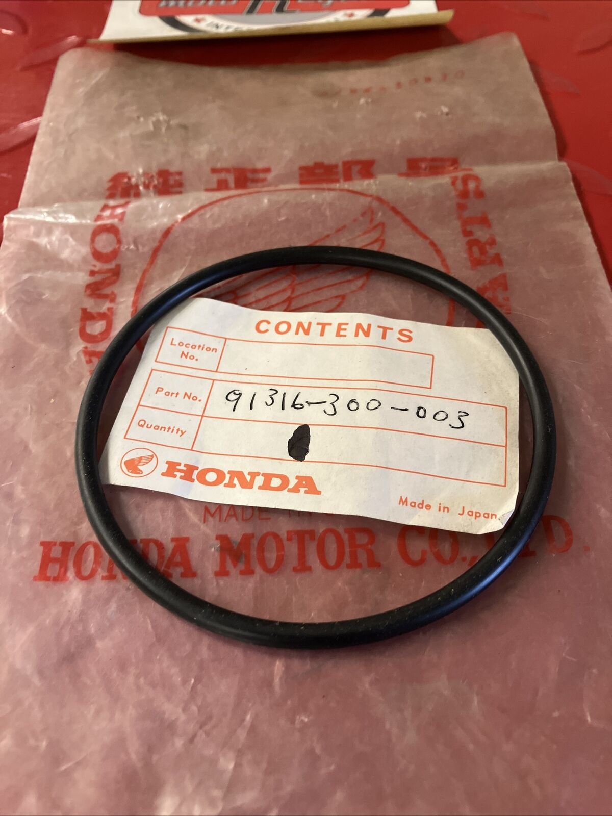 NOS HONDA O-RING (89X4.5) 91316-300-003 H24