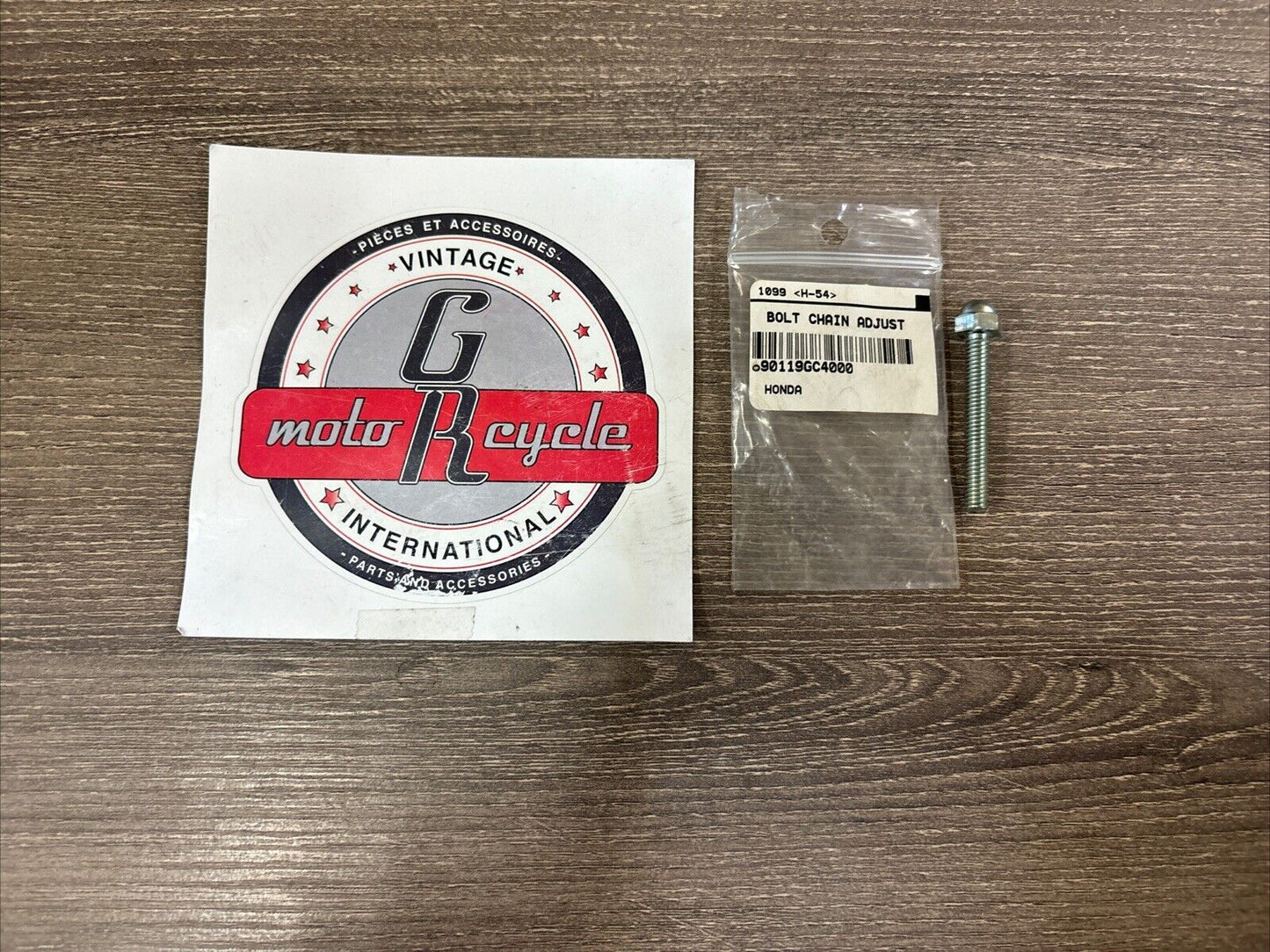 NOS Honda 1982 1983 CR80R CHAIN ADJUSTER BOLT 90119-GC4-000 H131