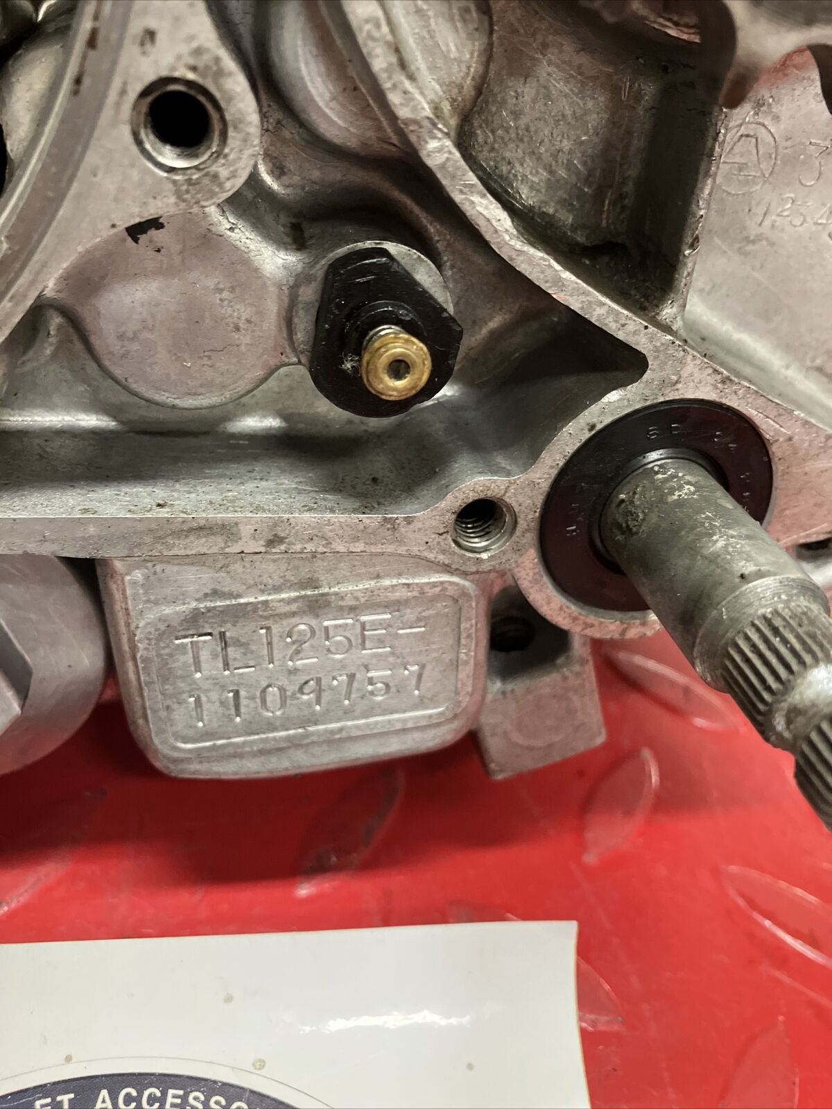 Honda TL125 K1 1974 engine motor bottom end crankcase transmission crankshaft