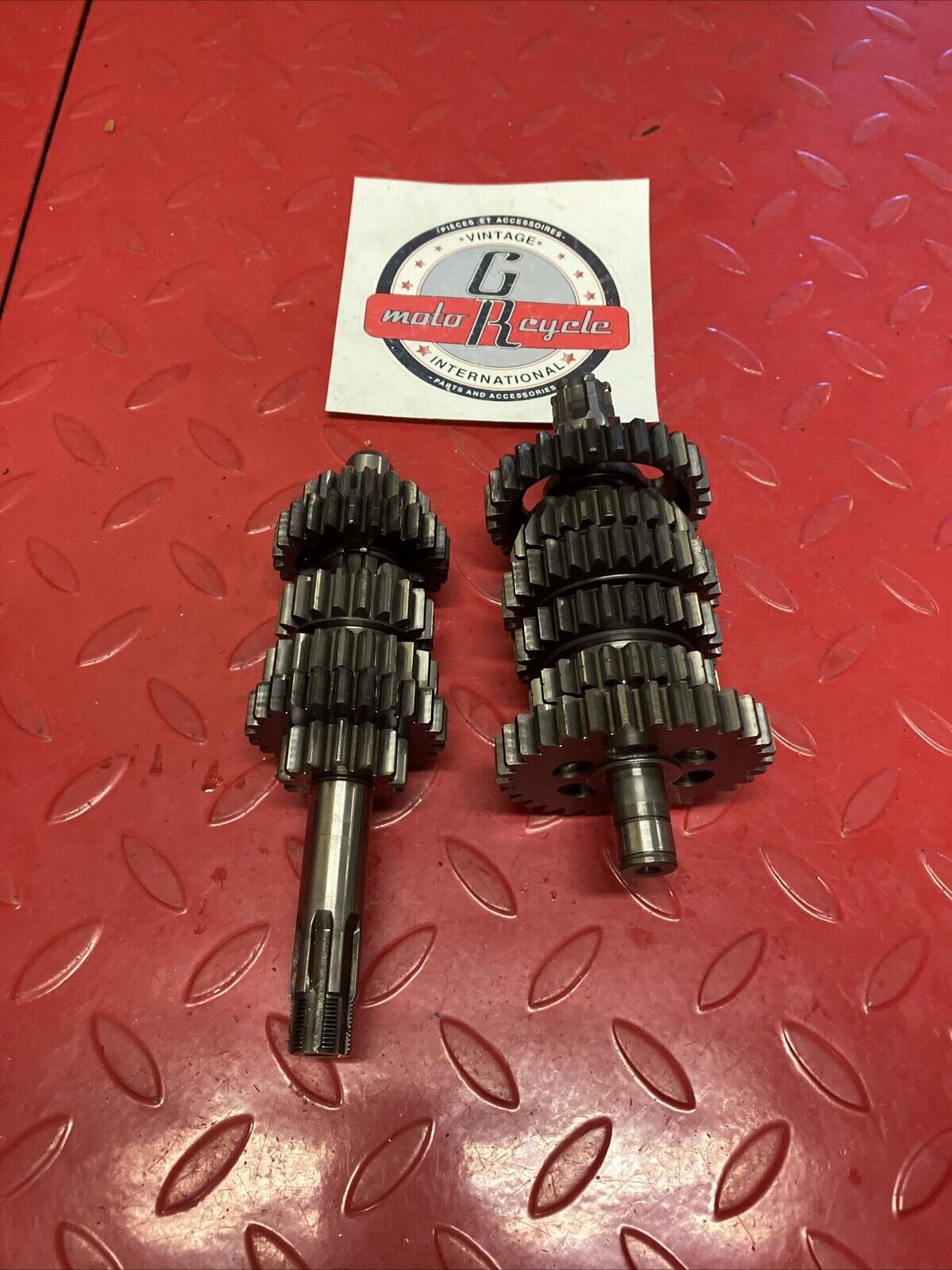 Kawasaki KX125 1987 Transmission mainshaft countershaft shaft gear 1985 1986