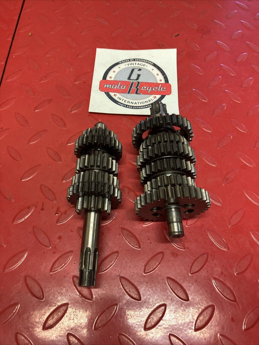 Kawasaki KX125 1987 Transmission mainshaft countershaft shaft gear 1985 1986