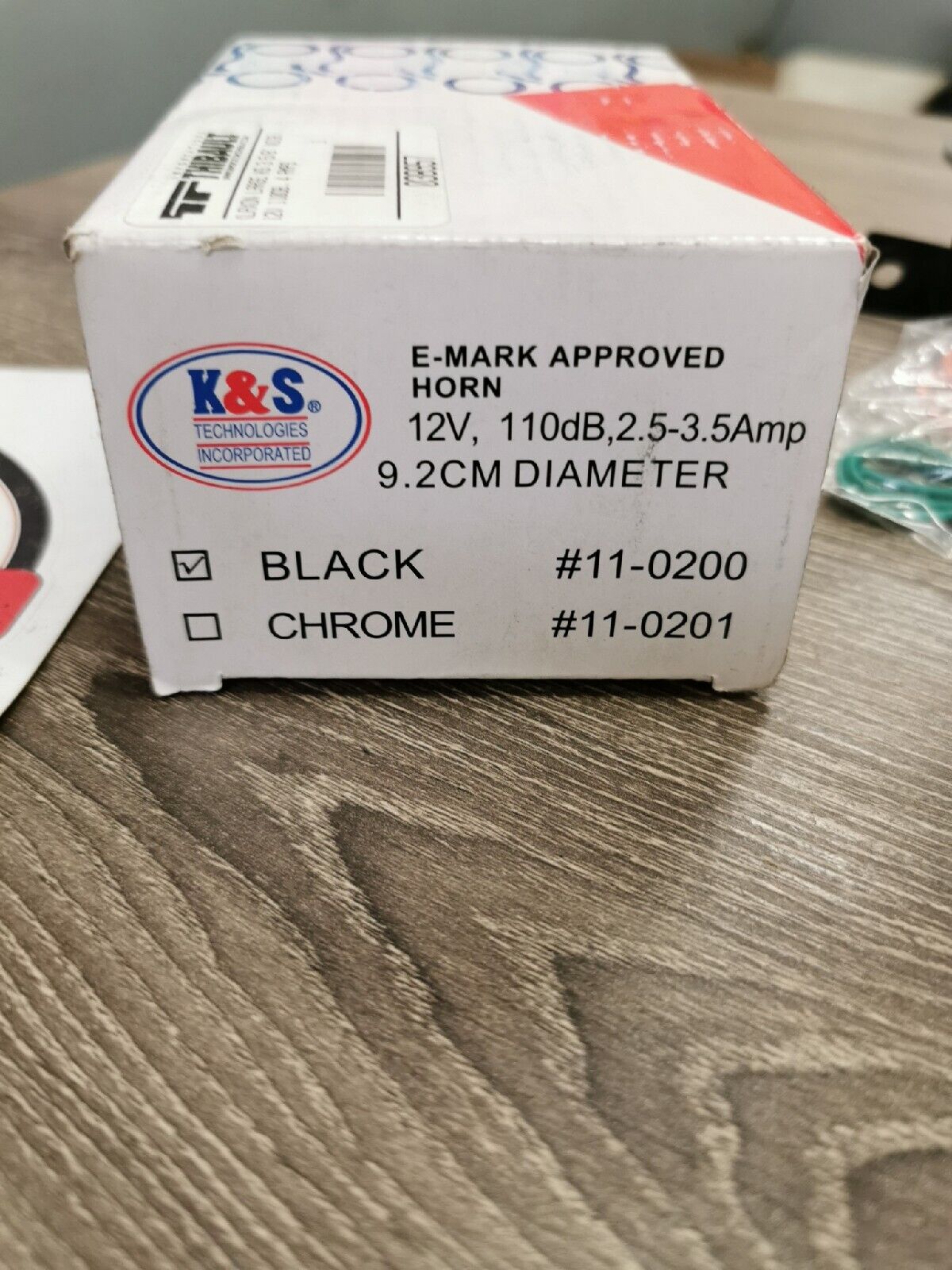 NOS K&S Technologies 12V Horn  92MM Diameter  Black  11-0200  J13