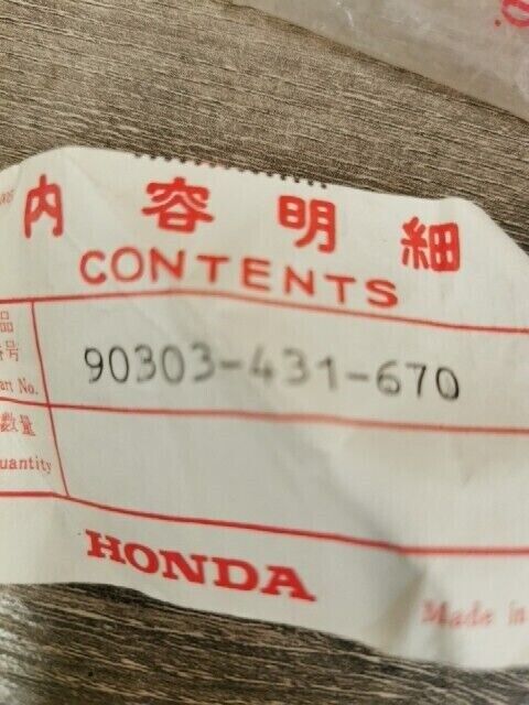NOS HONDA CX500 1978 CAP LOCK NUT 90303-431-670 H77