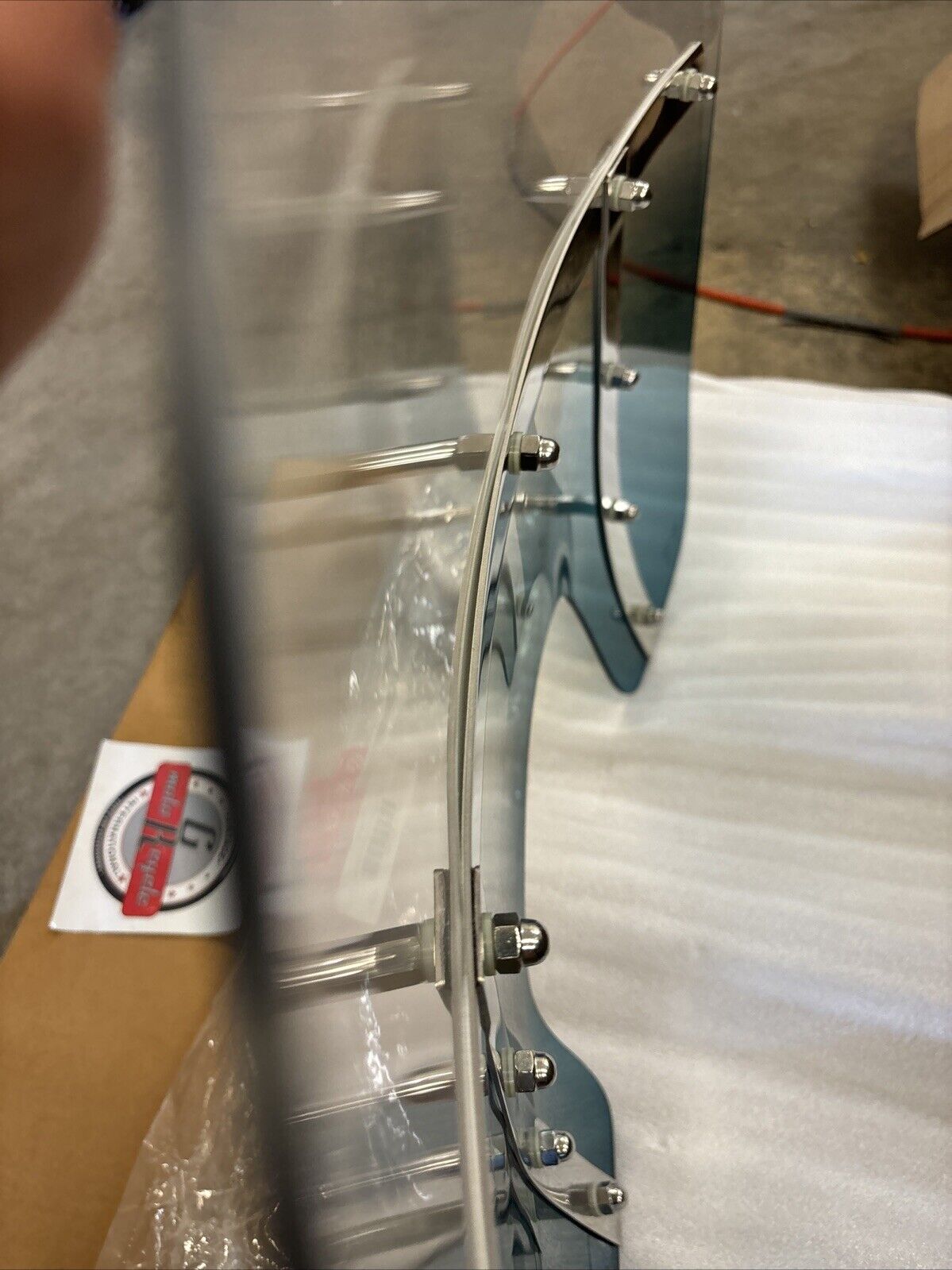 NOS MEMPHIS SHADES MEMPHIS FATS BOBBED 13" GRADIENT TEAL WINDSHIELD MEM3113