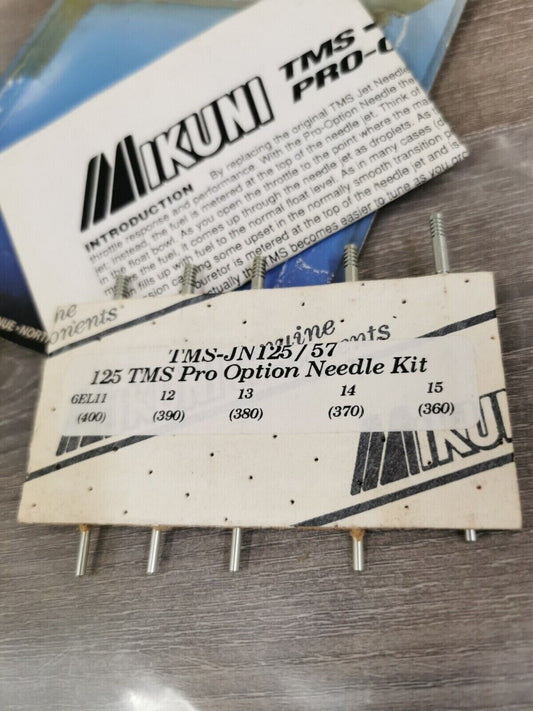 NOS MIKUNI 125TMS PRO OPTION CARBURATOR NEEDLE KIT TMS-JN125/57 J20