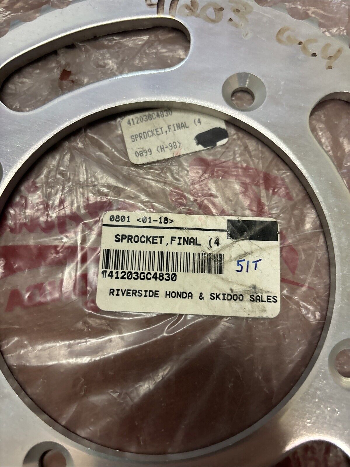 NOS Honda 1985 - 2002 CR80R FINAL SPROCKET 51T 41203-GC4-830 H139