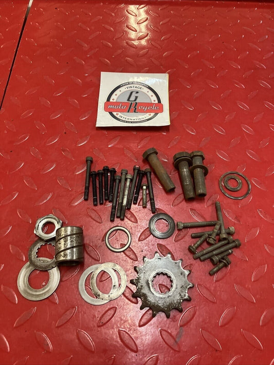 Yamaha DT2 DT250 1972 engine motor crankcase cylinder cover bolt nut hardware