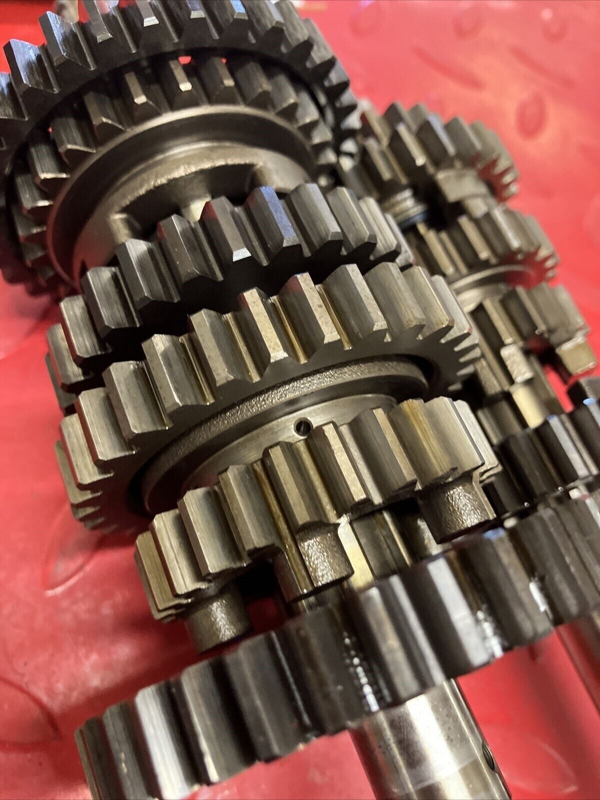 Honda XL350R 1986 transmission mainshaft countershaft main counter shaft gear