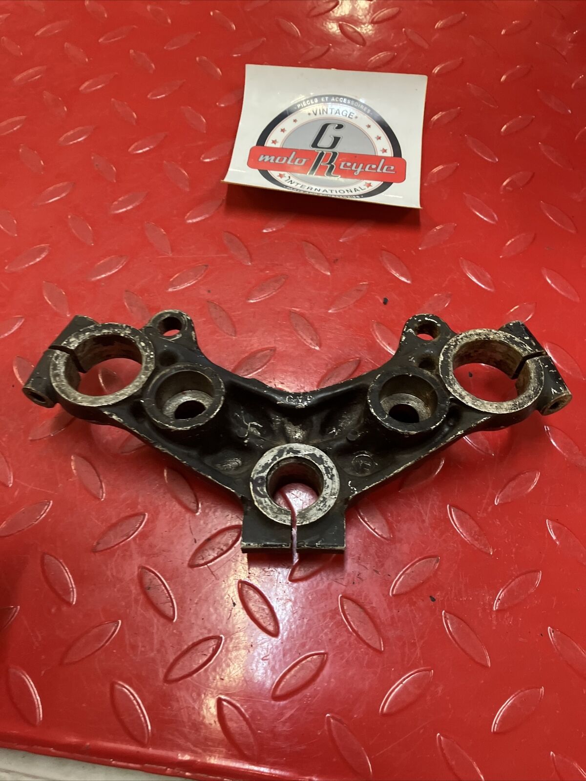 Yamaha RD400 1977 steering stem triple tree clamp handle crown 1976 1978 2