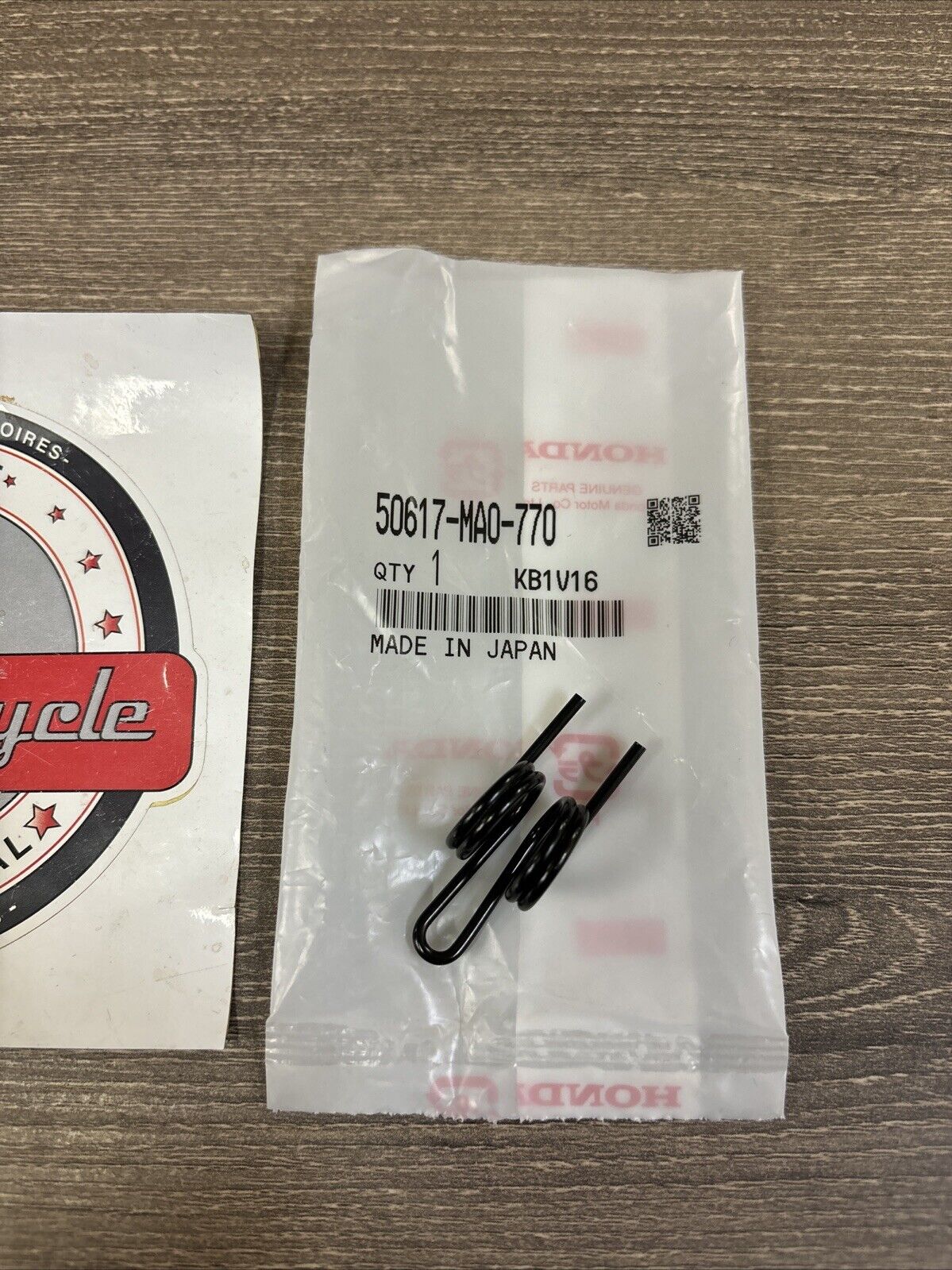 NOS Honda CLR125 CR125R CR250R CR480R STEP RETURN SPRING 50617-MA0-770 H159