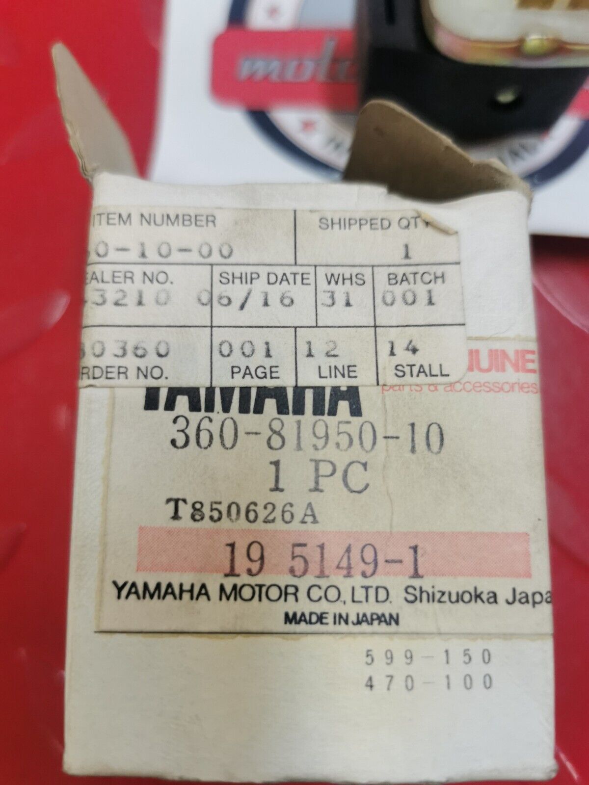 NOS Yamaha RD400 XS400 XS750 RELAY ASSEMBLY 360-81950-10-00 Y17