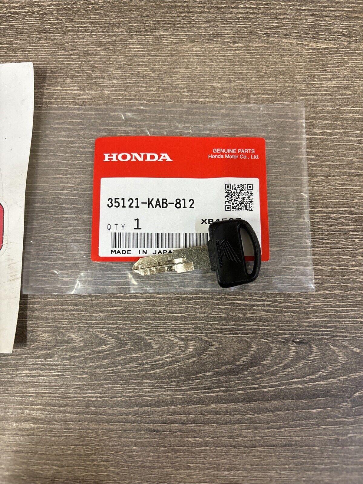 NOS Honda CH125 CH250 SFX50 SK50M BLANK KEY NO.1 35121-KAB-812 H138