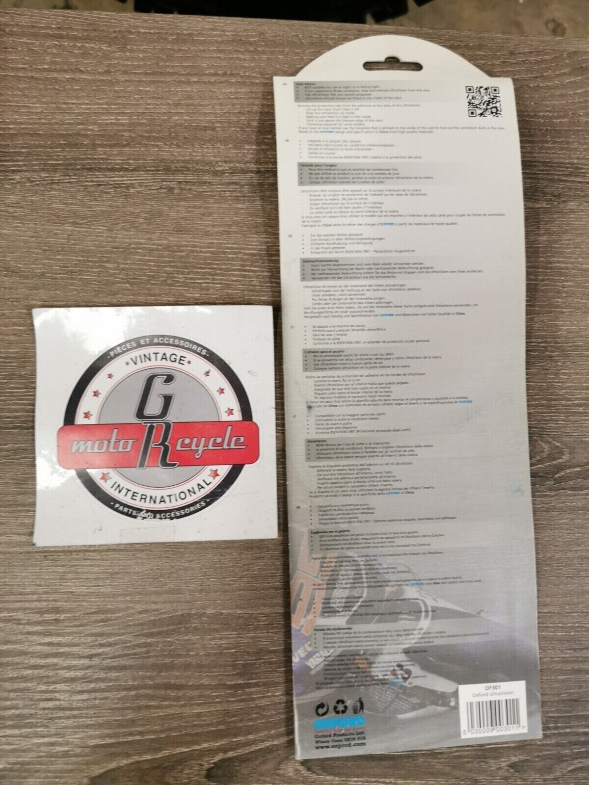 NOS OXFORD ULTRA VISION TINTED Shield Lens Insert UNIVERSAL FIT OF301 J48