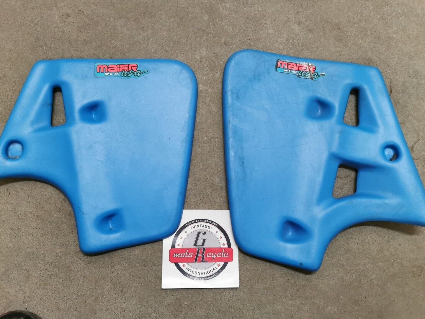 NOS MAIER KAWASAKI KX250 KX500 1987  RADIATOR SCOOPS SHROUDS Kit J42