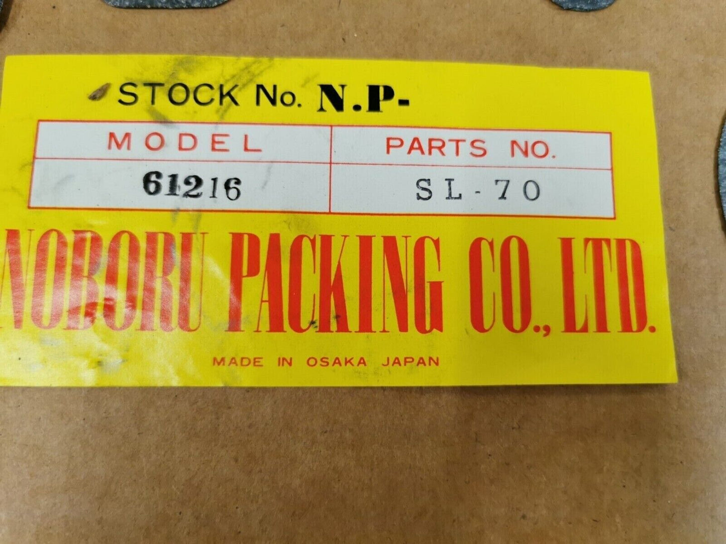NOS NOBORU HONDA SL70 GASKET KIT INCOMPLETE SET 61216 J49