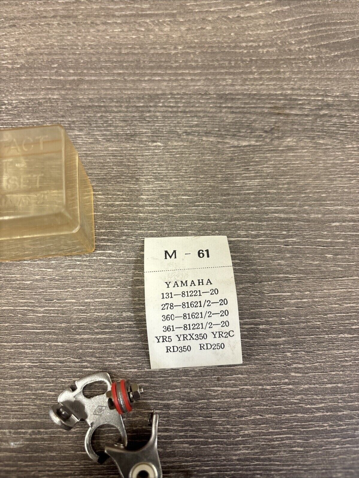 NOS F.E.W. YAMAHA YR5 YRX350 YR2C RD350 CONTACT BREAKER M-61 131-81221-20-00 J62