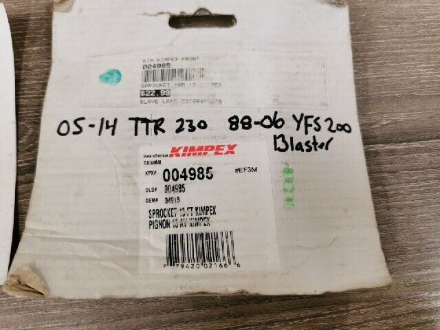 NOS KIMPEX TTR230 1988 - 2006 YFS200 Front Drive Sprocket 13T 004985 J57