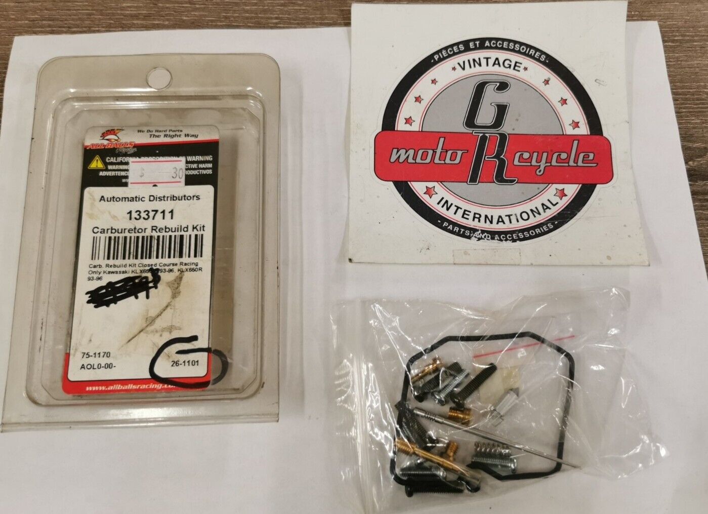 NOS ALL BALLS Kawasaki KLX650 KLX650R CARBURETOR REBUILD KIT 26-1101 J52