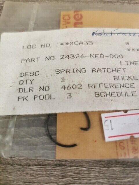 NOS HONDA VF400F VF500C 1982 - 1984 SPRING RATCHET 24326-KE8-000 H76