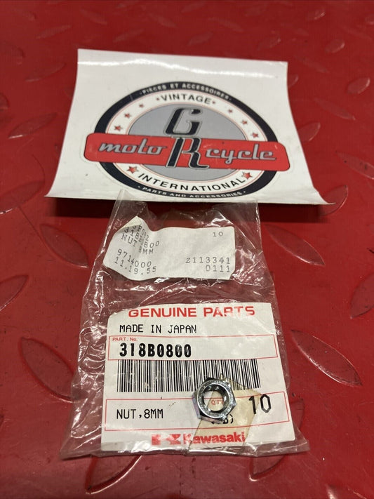 NOS KAWASAKI NUT 8MM 318B0800 K14